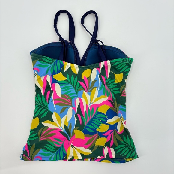 Boden Corsica Floral Halter Tankini Swimsuit Top Size 8 - Picture 3 of 6
